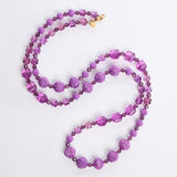 Carved Rose Long Necklace