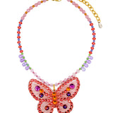 FLUTTERBY CRYSTAL NECKLACE