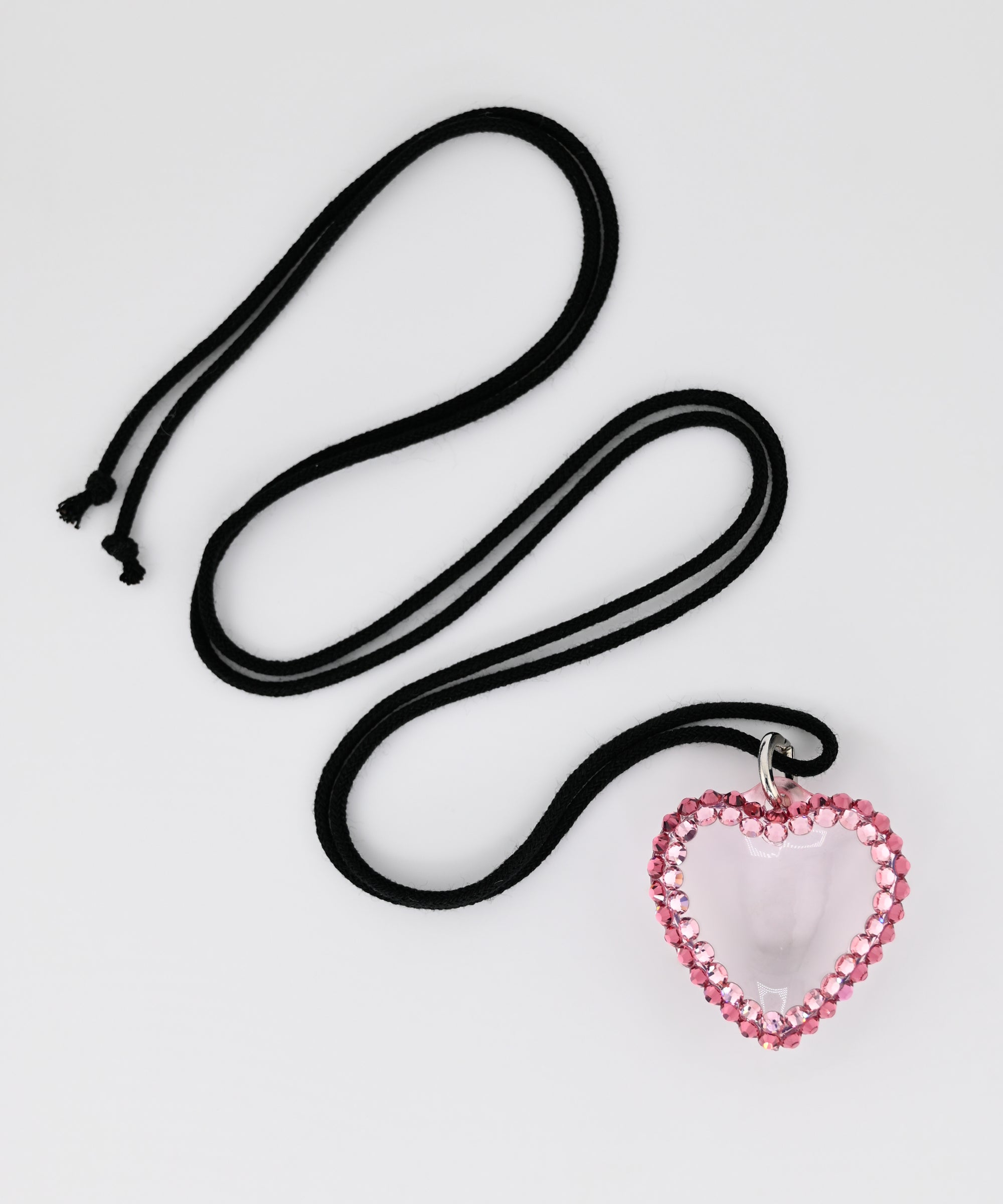 Glassy Heart Wrap Necklace