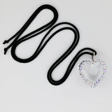 Glassy Heart Wrap Necklace