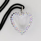 Glassy Heart Wrap Necklace