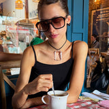 LUCITE GEM WRAP NECKLACE