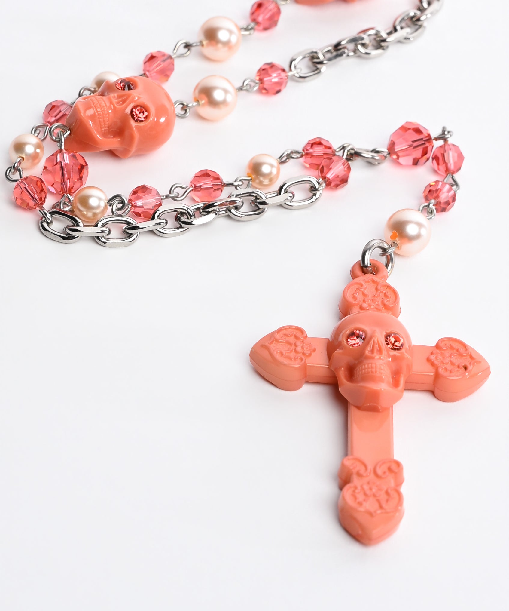 Skull Rosary Necklace