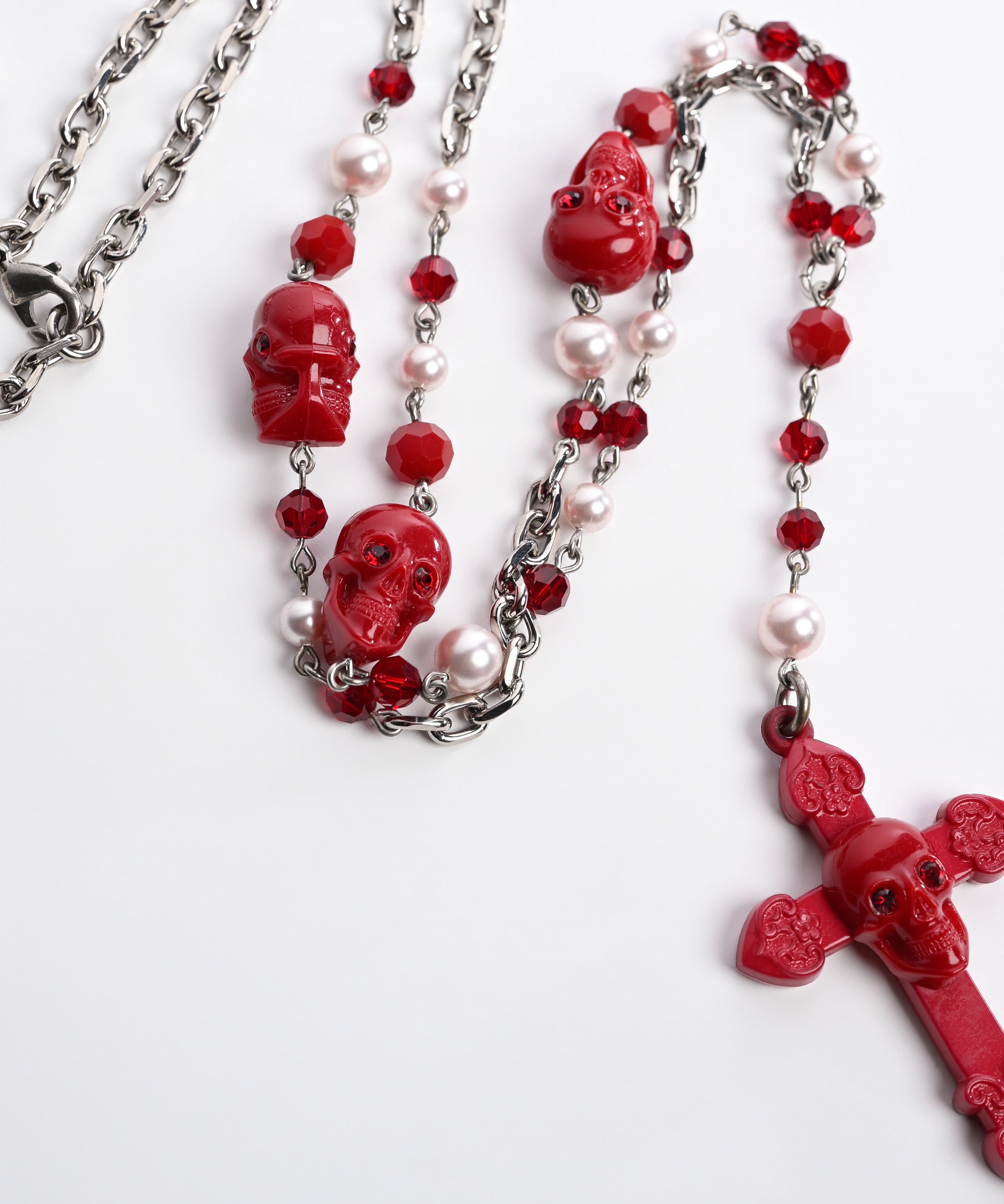 Skull Rosary Necklace