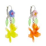 PARADISE ORCHID MISMATCH EARRINGS