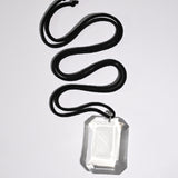 LUCITE GEM WRAP NECKLACE