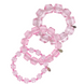 pink lucite bracelet stack