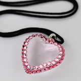 GLASSY HEART WRAP NECKLACE