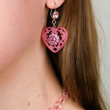 DOILY LACE HEART EARRINGS