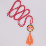 Pink Head Cord Necklace