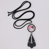 Pink Head Cord Necklace