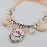 Peach Cream Pink Head Necklace