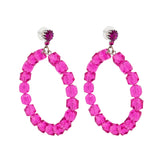 GEM CUT LUCITE HOOPS