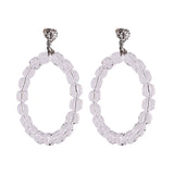 GEM CUT LUCITE HOOPS