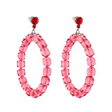 GEM CUT LUCITE HOOPS
