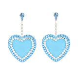 PAVE' HEART EARRINGS