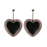 PAVE' HEART EARRINGS