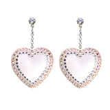 PAVE' HEART EARRINGS