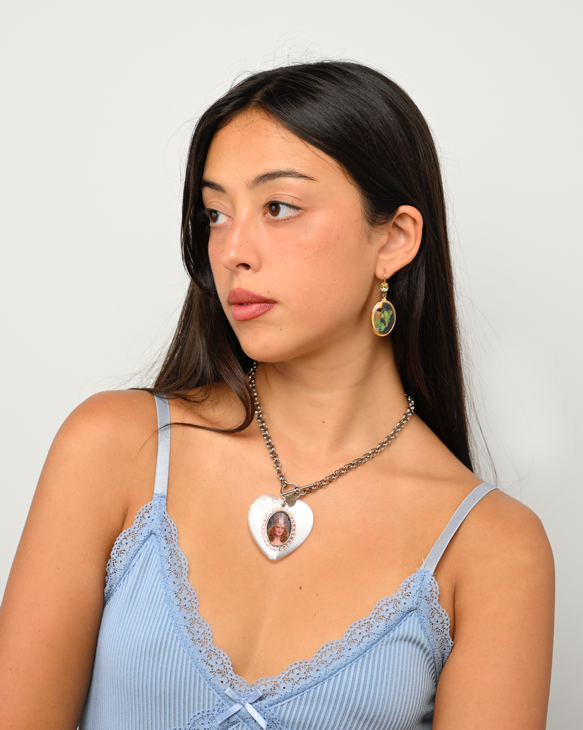 Good & Bad Witch Flip Heart Necklace
