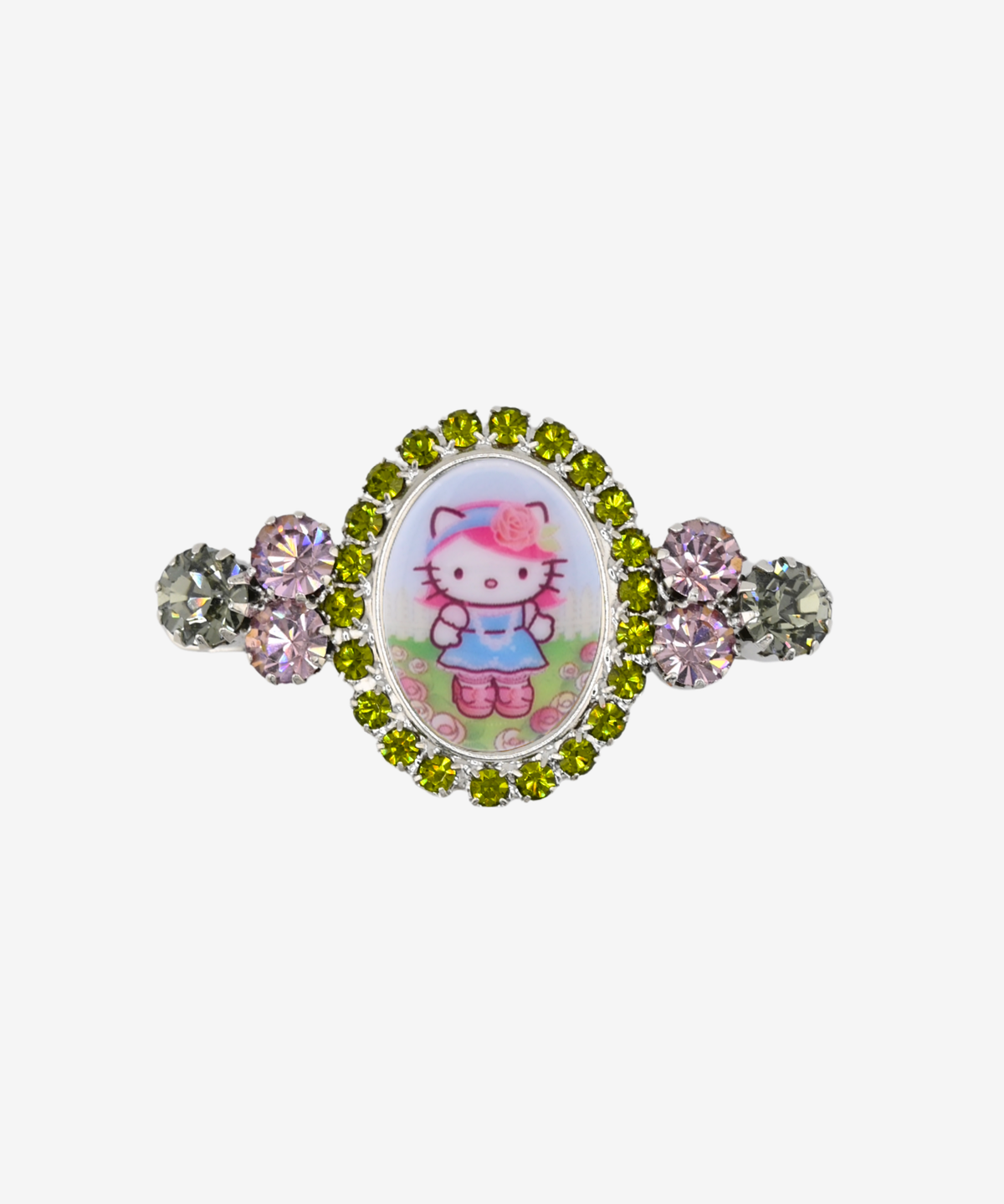 KITTY PORTRAIT JEWELED CLIP