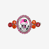 KITTY PORTRAIT JEWELED CLIP