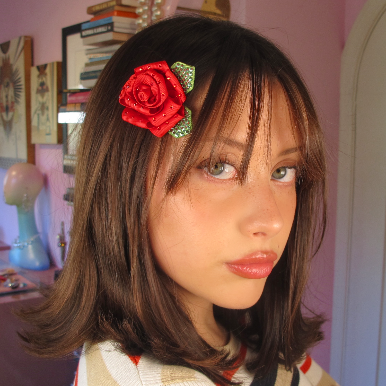 Superstar top bande rose