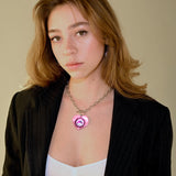 KITTY HEART TOGGLE NECKLACE