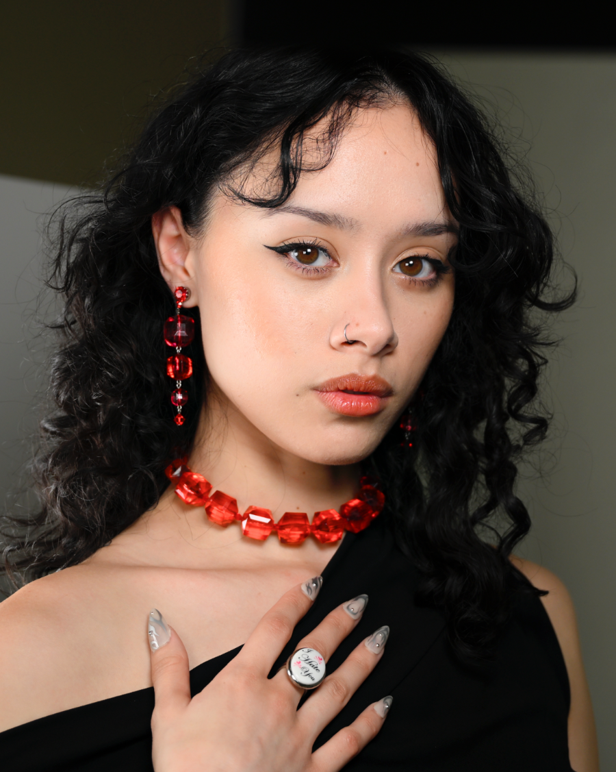 Gem Cut Lucite Necklace