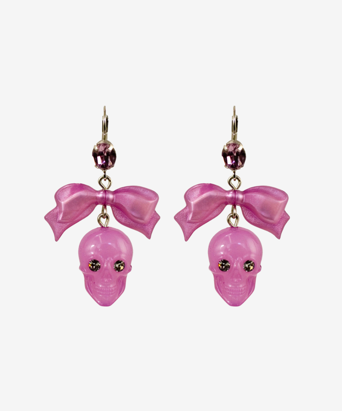 SKULL BOW EARRINGS